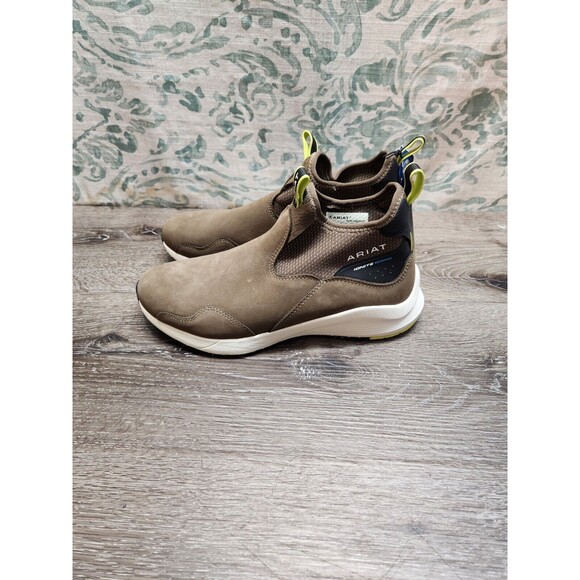 Ariat Ignite Chelsea Waterproof Shoes Ankle Green Suede Pull On Women's Size 9.5 - Picture 2 of 7